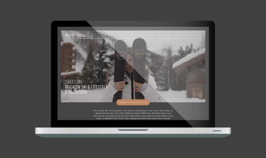 Home page du site internet Sweet Ski à Val d'Isère